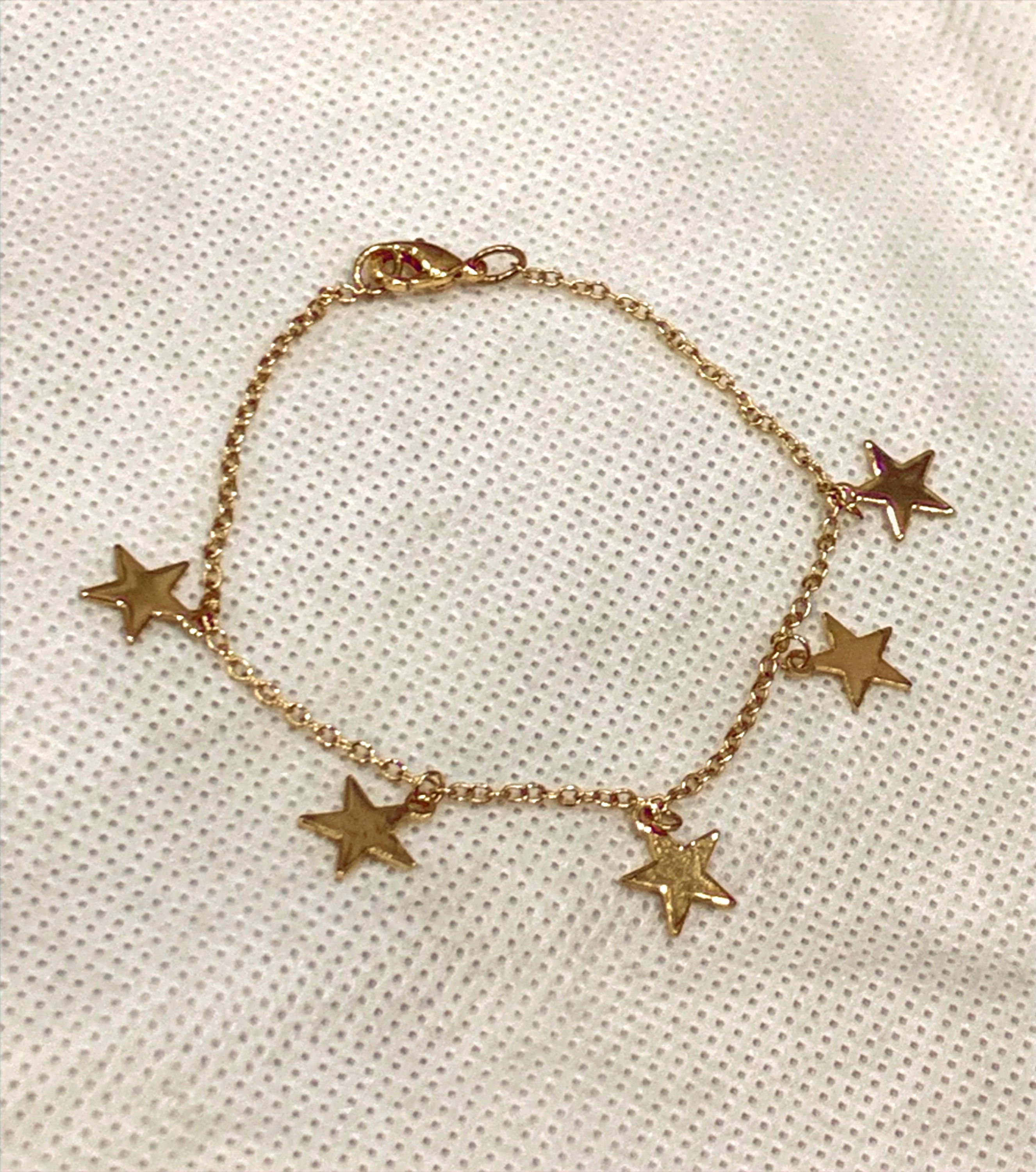Gold Star Anklet