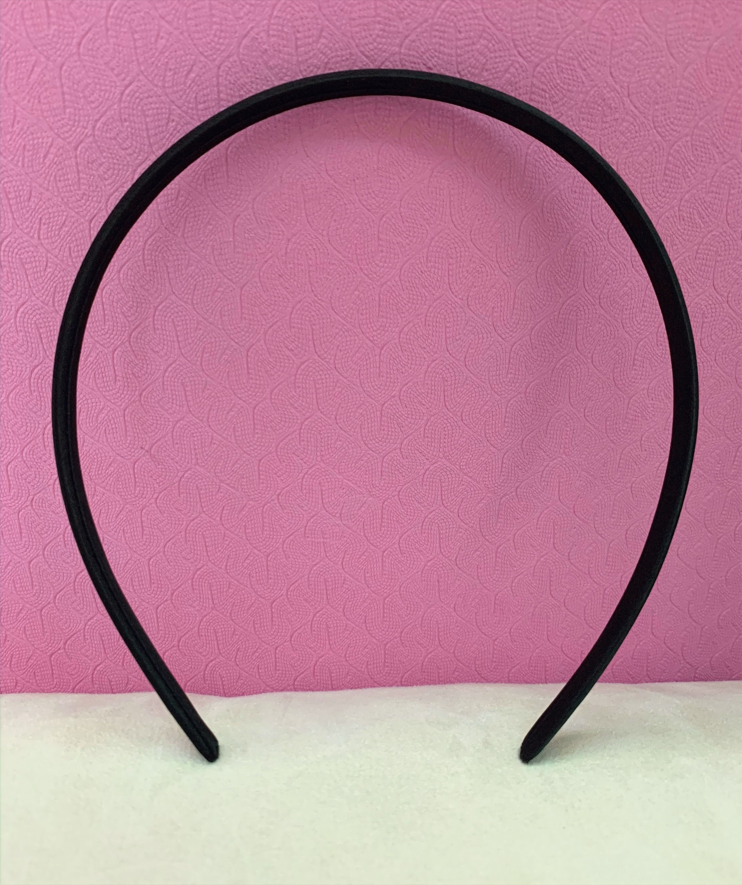 Black satin headband
