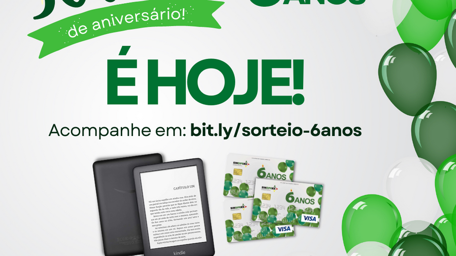 O Sorteio de Aniversário é hoje!