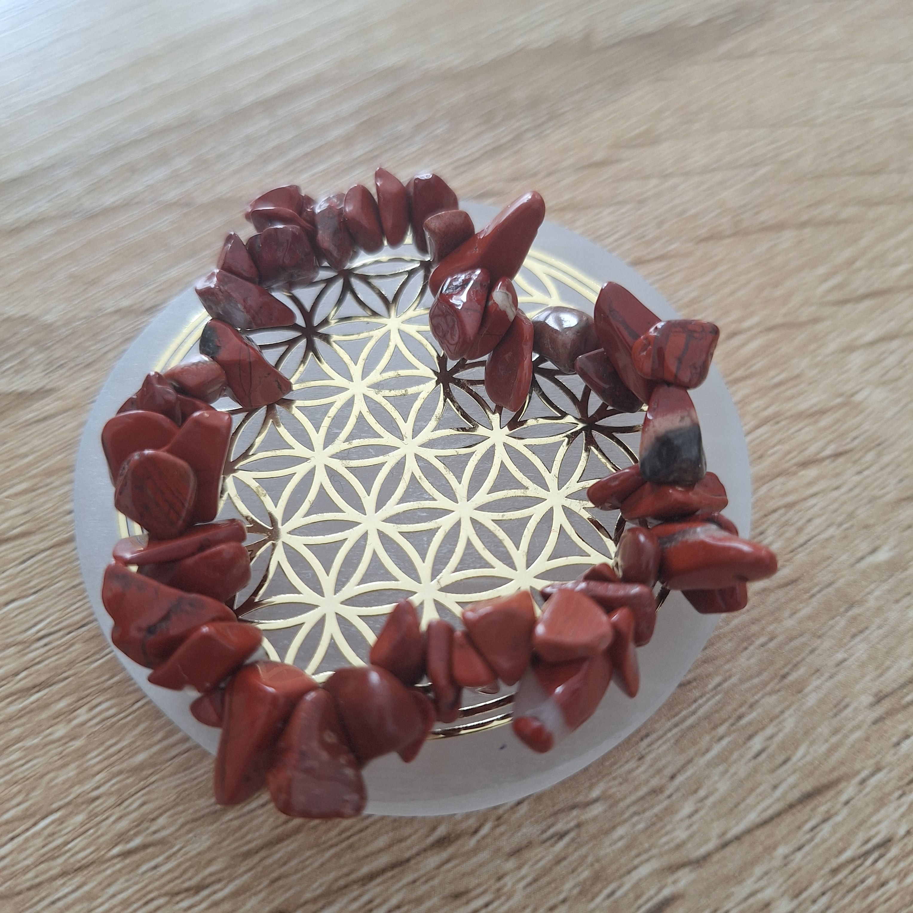 Bracelet Chips Jaspe Rouge
