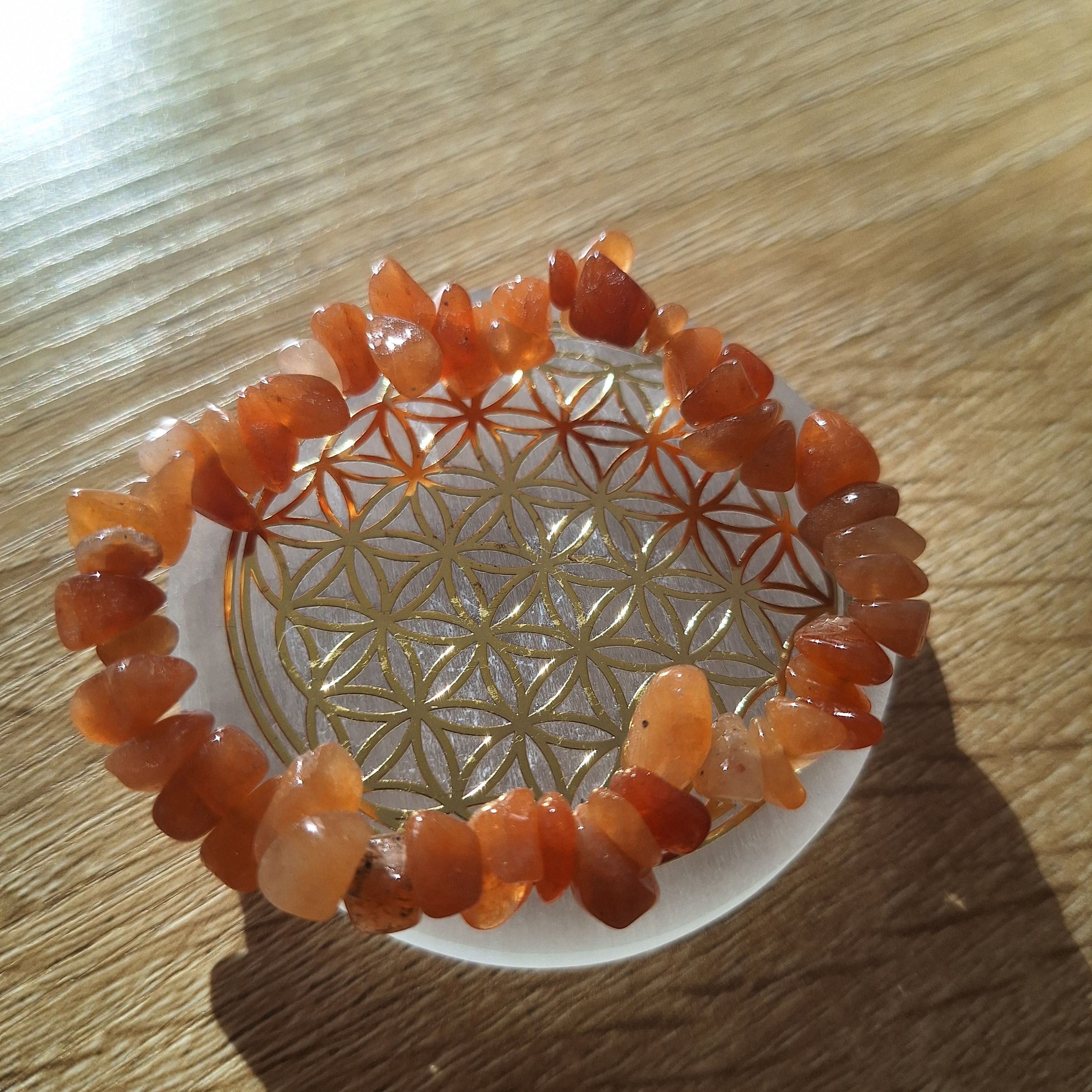 Bracelet Chips Aventurine Orange