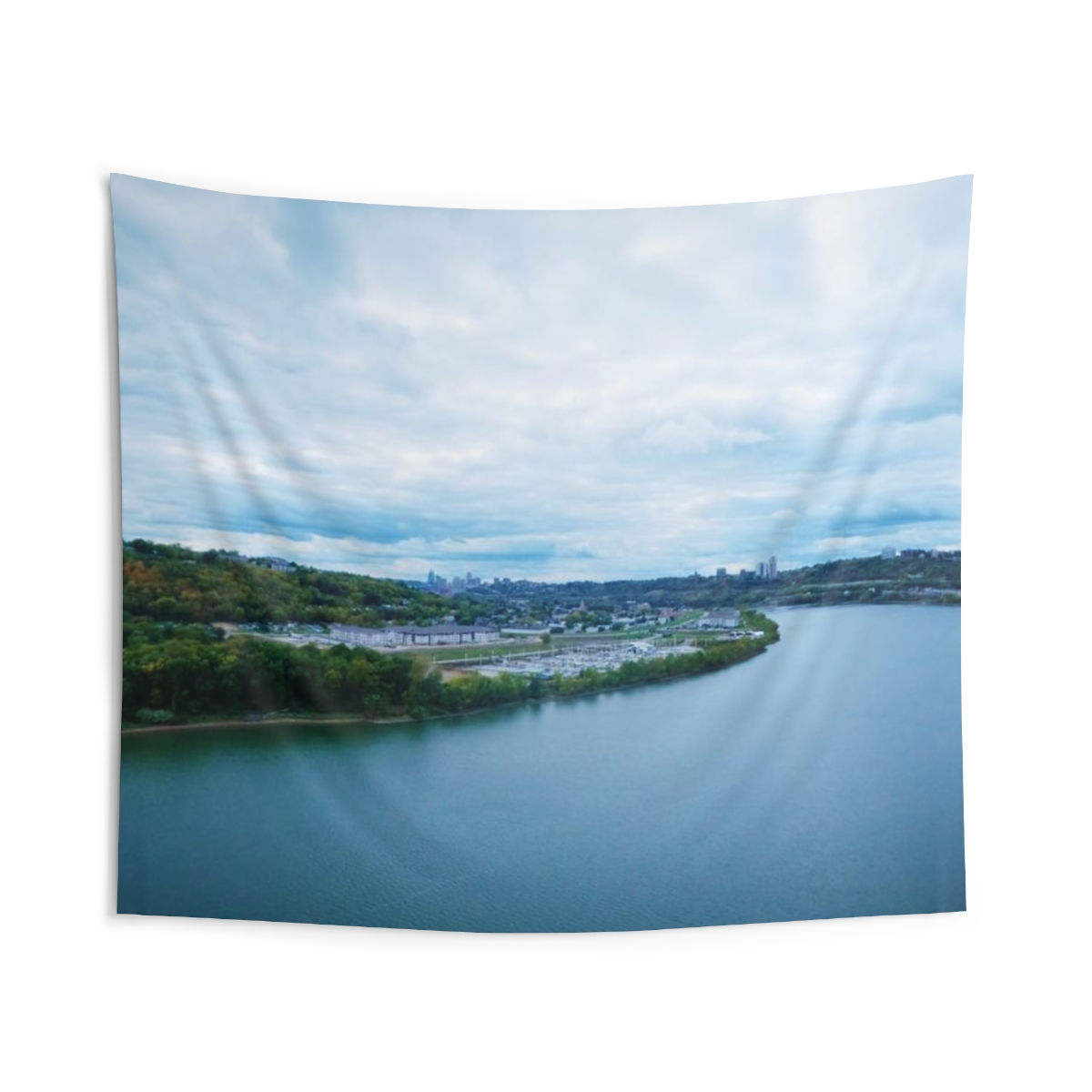 Cincinnati Ohio, Indoor Wall Tapestries, Riverfront Skyline