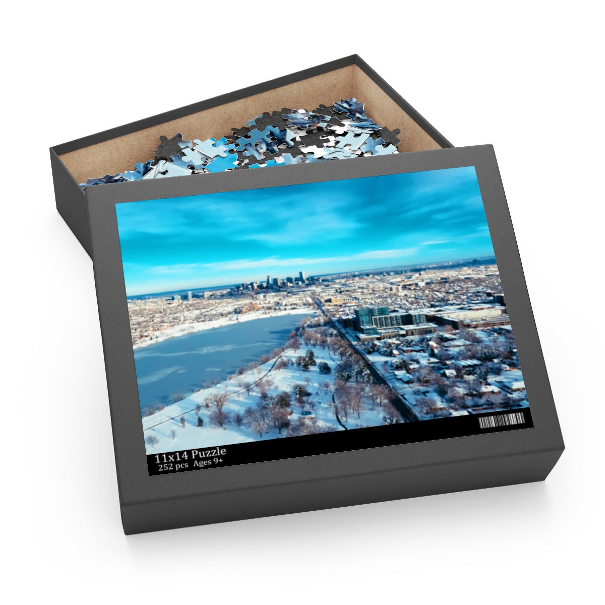 Denver Colorado, Puzzle (120, 252, 500-Piece), Sloan's Lake Winter Snow