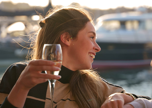 Charter yacht filming lifestlye video