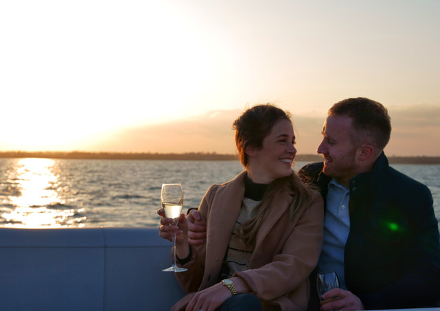 Sunset cruise filming