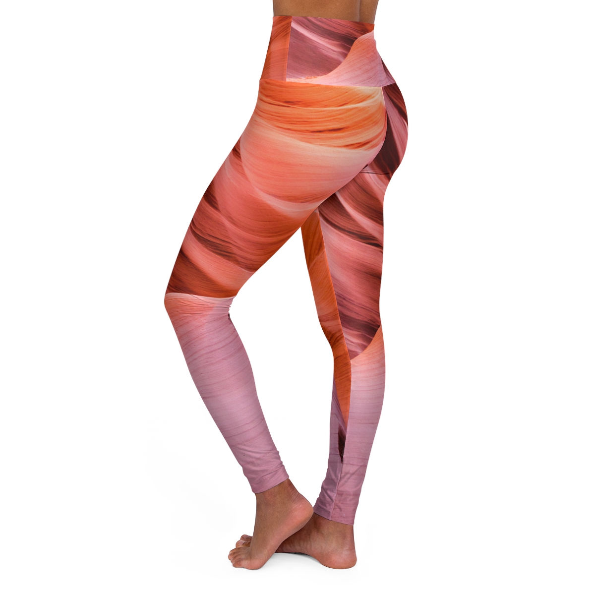 High Waisted Yoga Leggings - Arizona Desert
