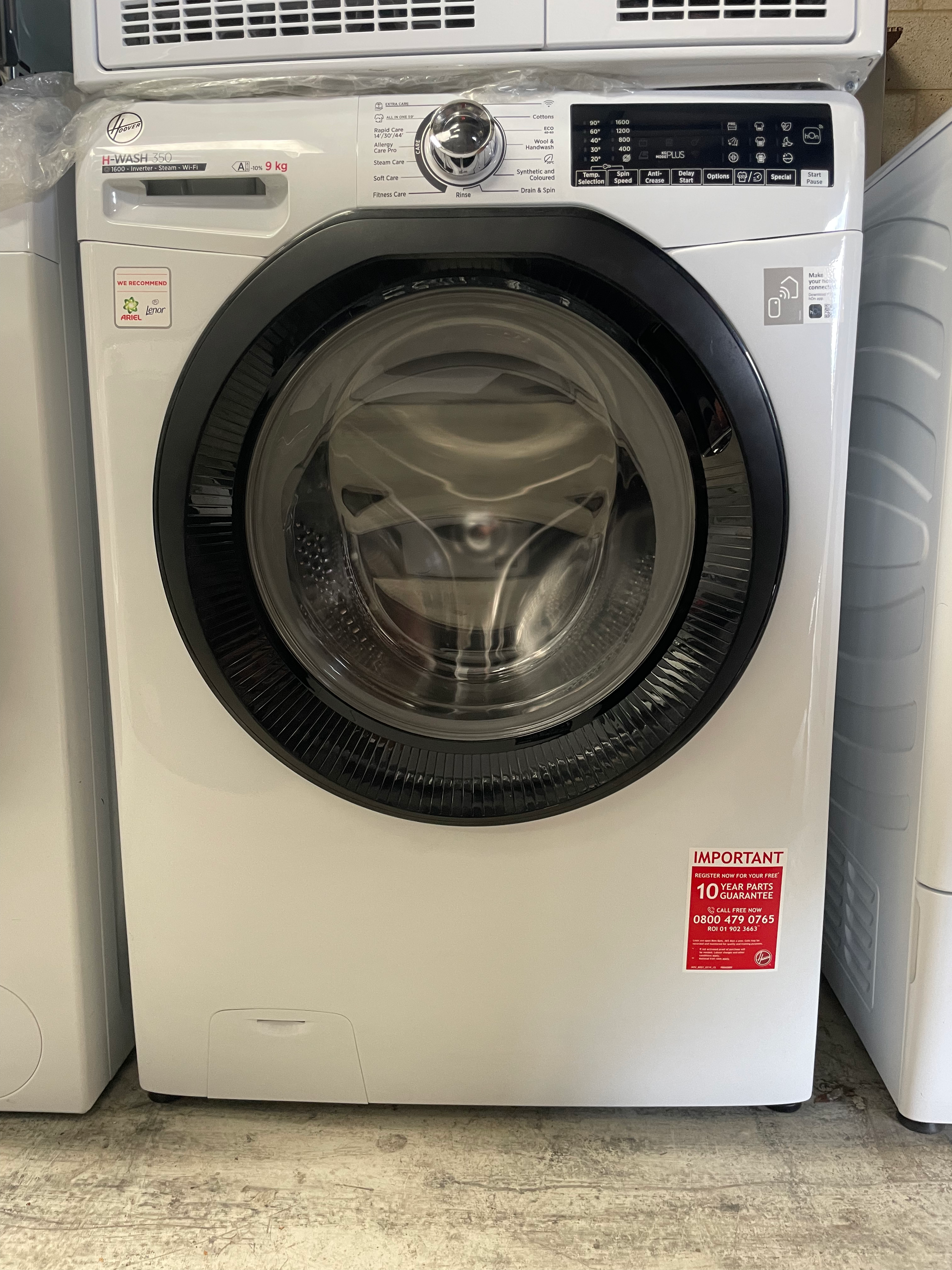 HOOVER H-Wash 350 H3WPS696TAMB6-80 WiFi-enabled 9 kg 1600rpm Washing Machine - W