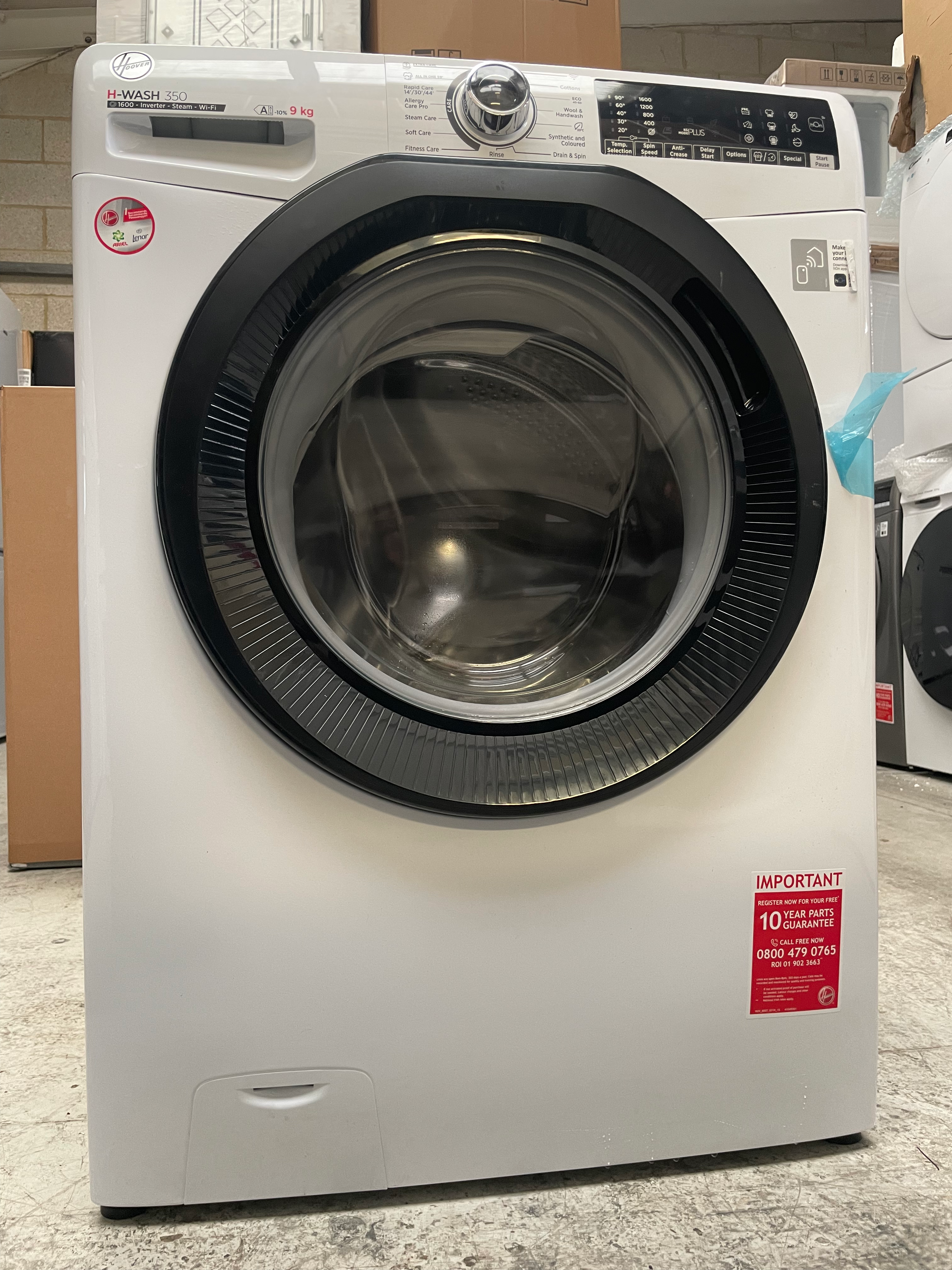 HOOVER H-Wash 350 H3WPS696TAMB6-80 WiFi-enabled 9 kg 1600rpm Washing Machine - W