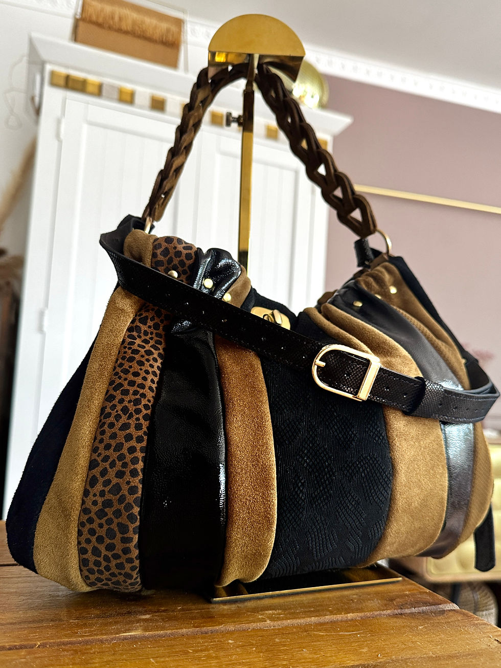 Sac cabas patchwork cuir BYLIE JOY6