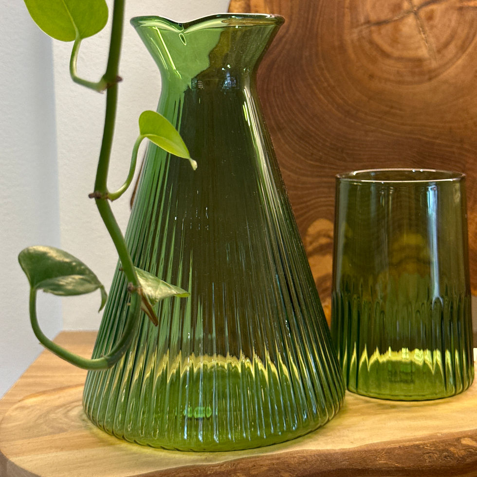 Thumbnail: Angular Glass Carafe | Green