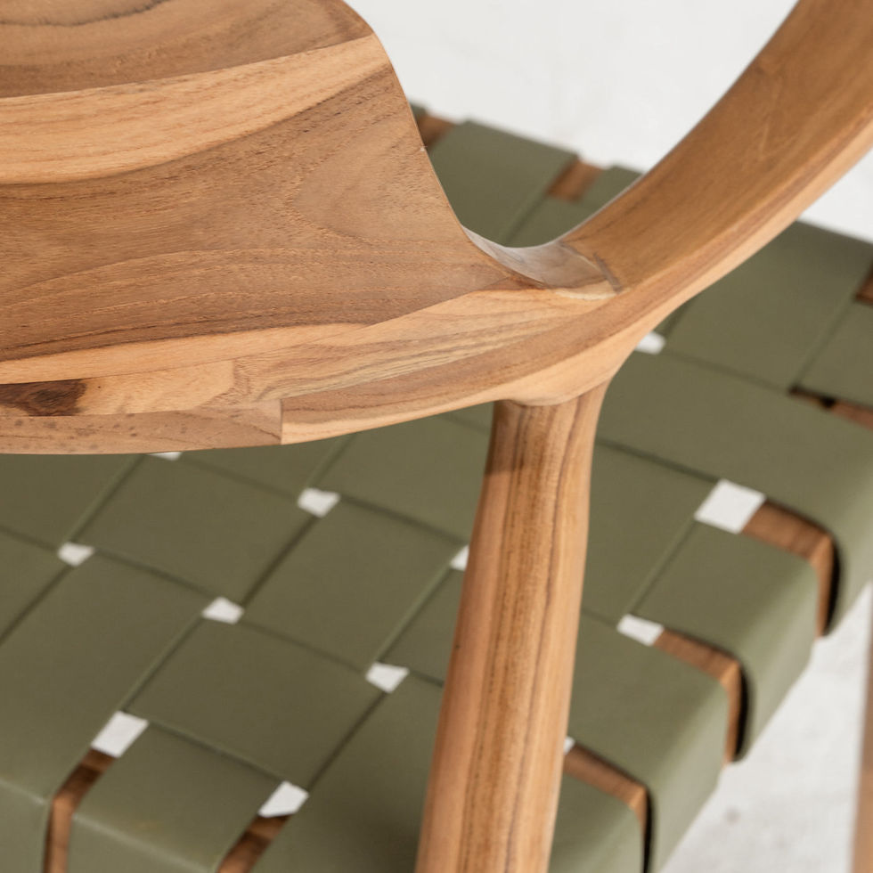 Thumbnail: Dining Chair - Olive Leather