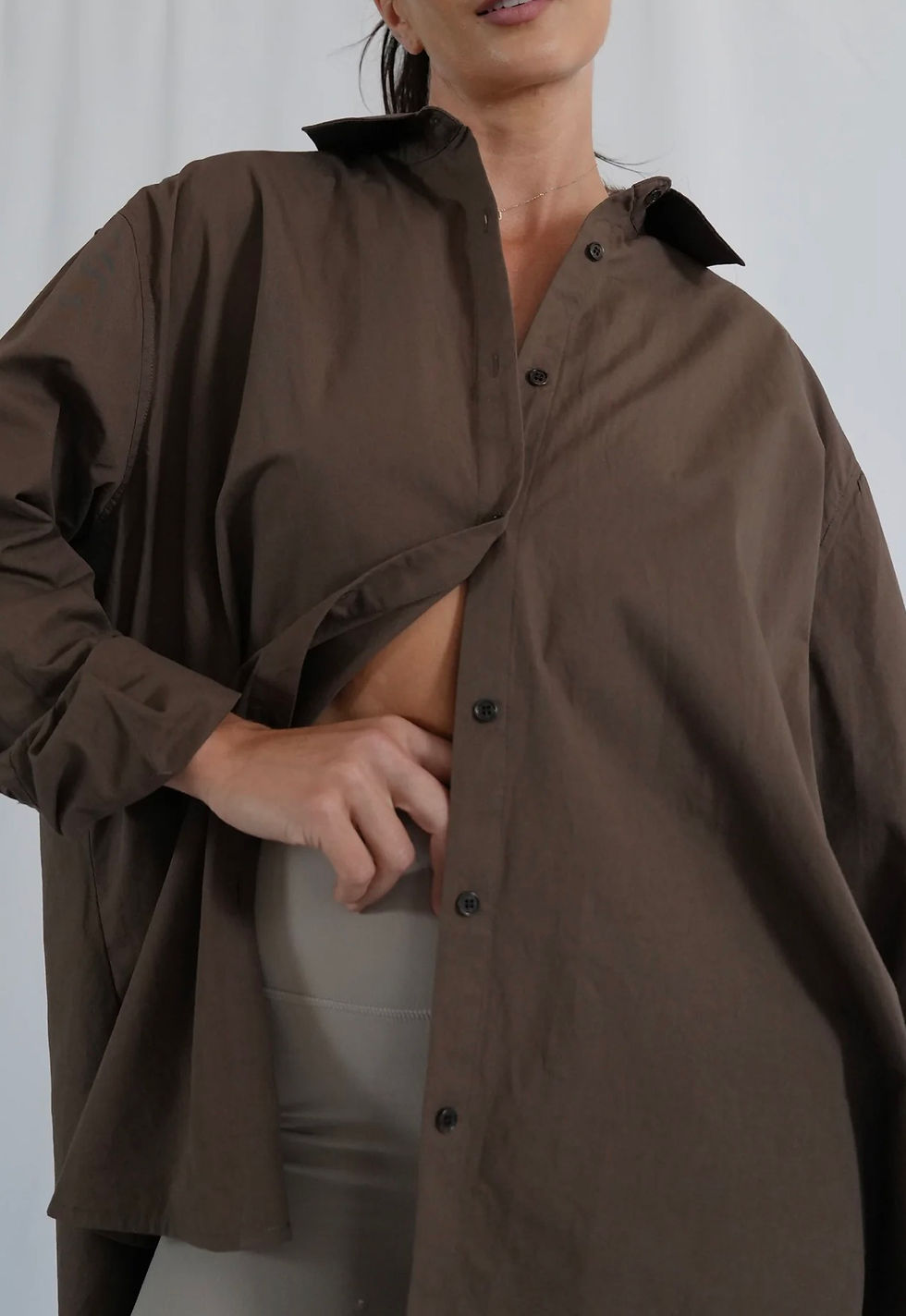 Thumbnail: Oversized Shirt in Espresso