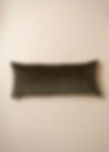 Dark Olive Linen/Velvet Bolster Cushion