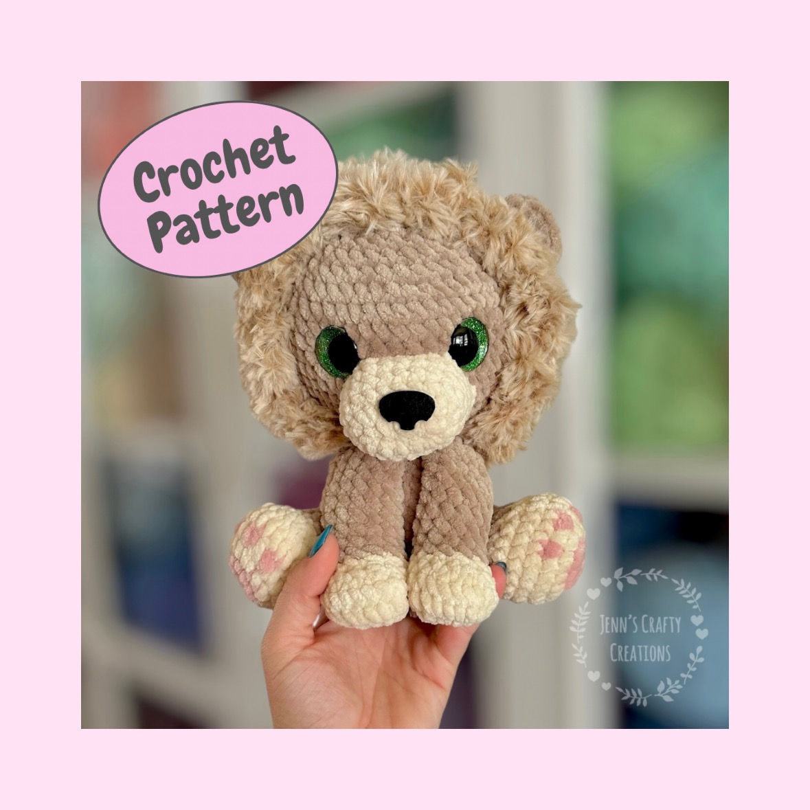 Larry The Sitting Lion - CROCHET PATTERN