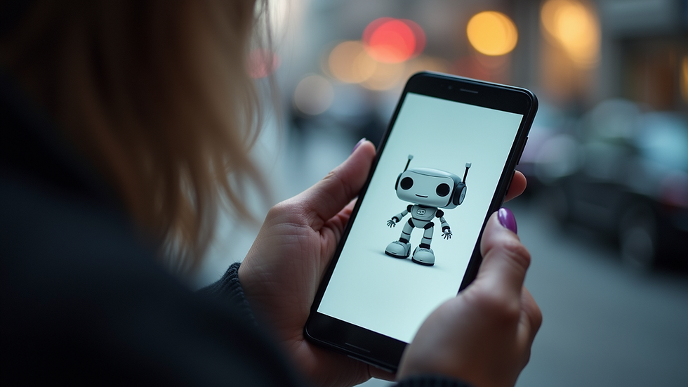 Nahaufnahme eines KI-Chatbots auf einem Smartphone-Bildschirm