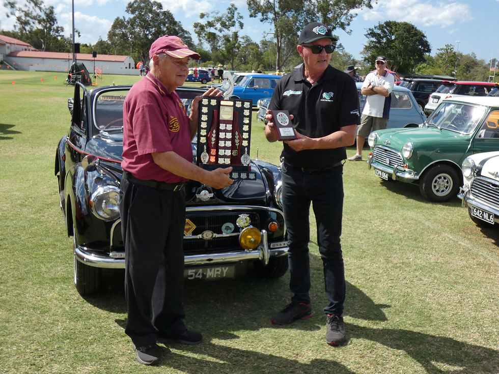 Peoples Choice Vic Agnew with Phil Ross Morris Convertible