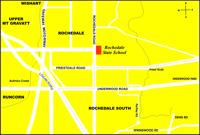 Map of Rochedale and Rochedale South