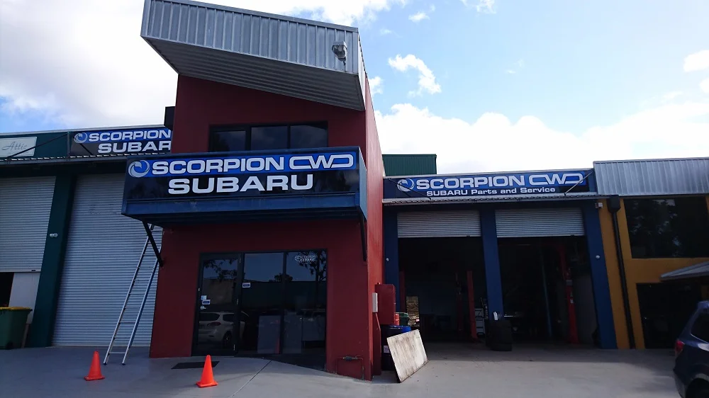 Scorpion Subaru Workshop Signs