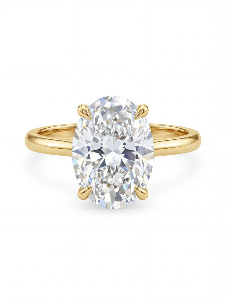 Thumbnail: 925 Sterling Silve 1-8CT Zircon Gorgeous Shiny Oval Stone Ring For Women Engagem