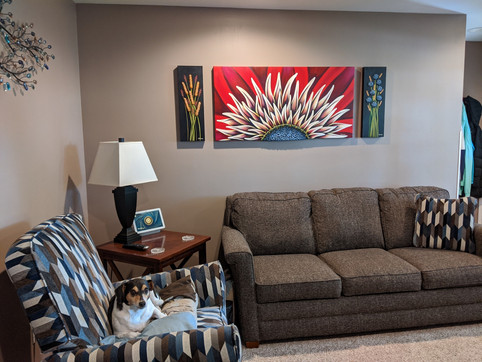 A pop of color to a neutral decor