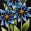 Thumbnail: 'Petite Blooms - Blue Daisy  | 8" x 16" x 1.5"