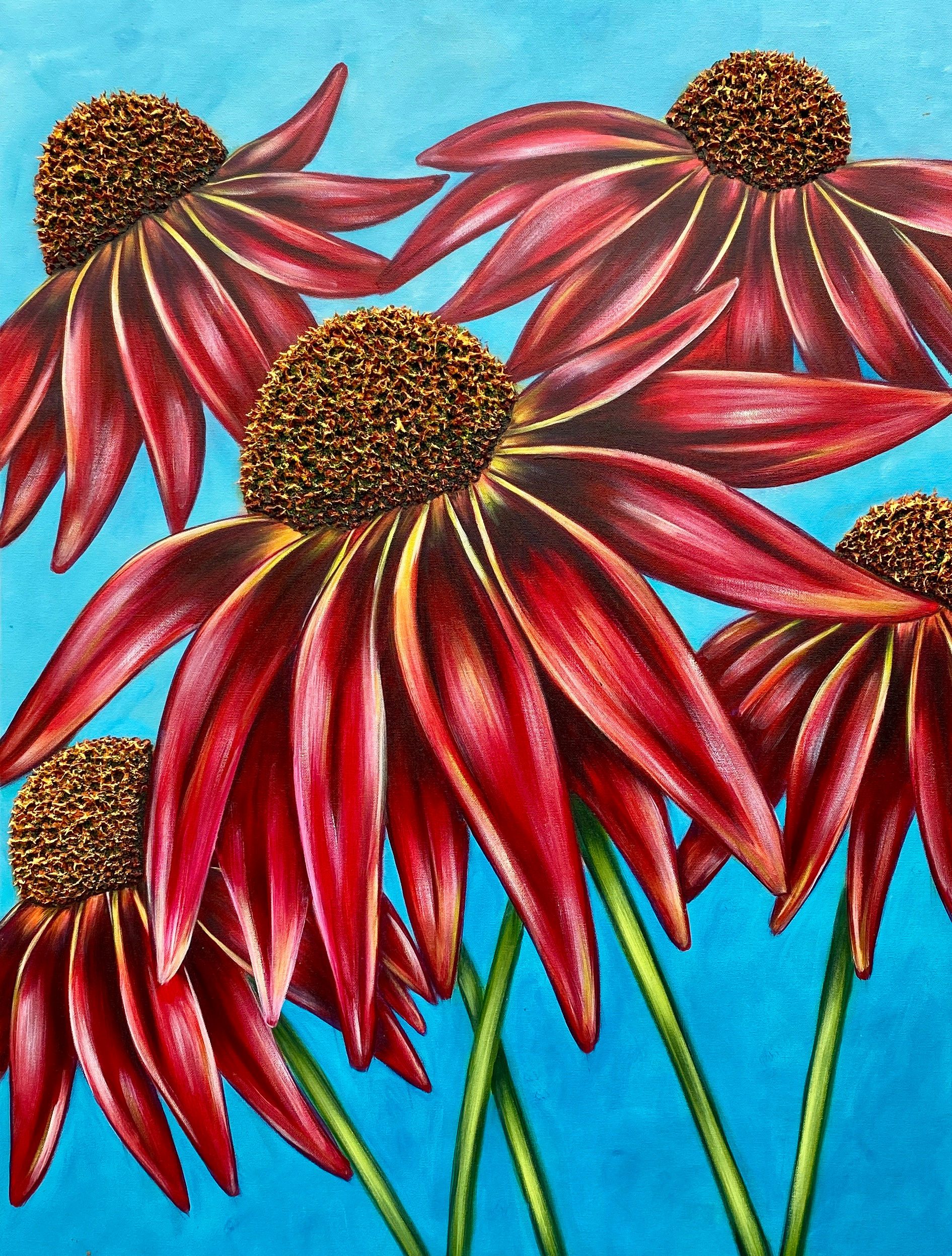 Wild Berry Echinacea  (30" x 40")