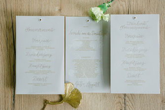 Menükarten 4-Gänge-Hochzeitsmenü