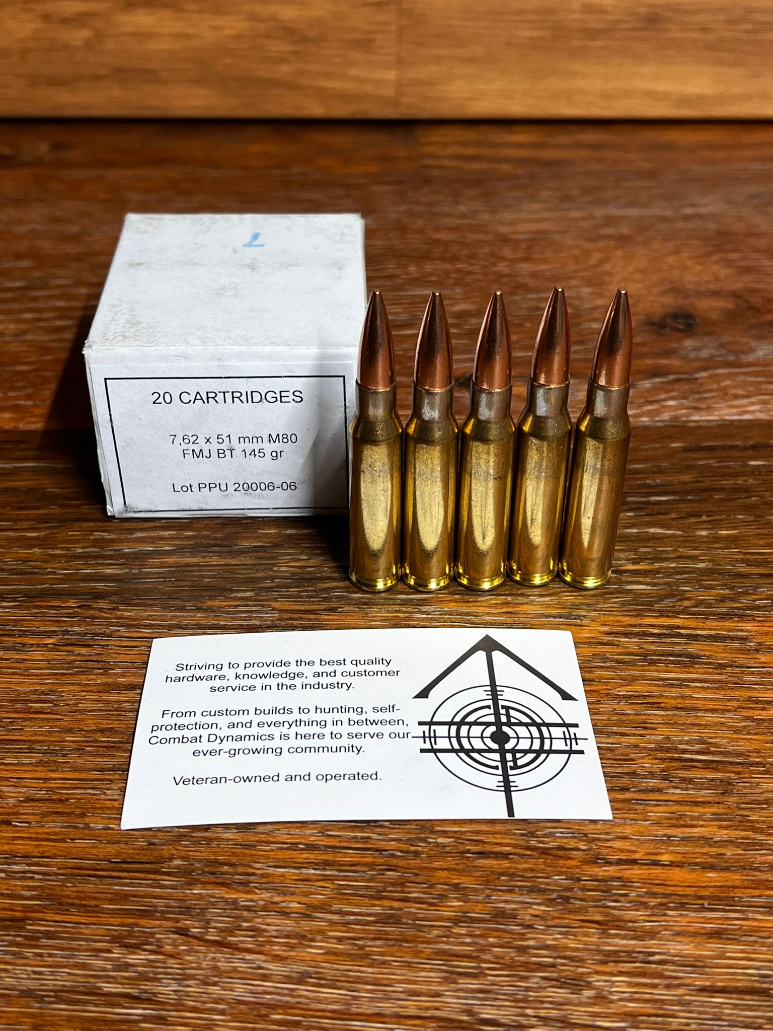 Prvi Partizan 7.62x51mm NATO M80 145 Grain FMJBT Ammunition (20) Rounds