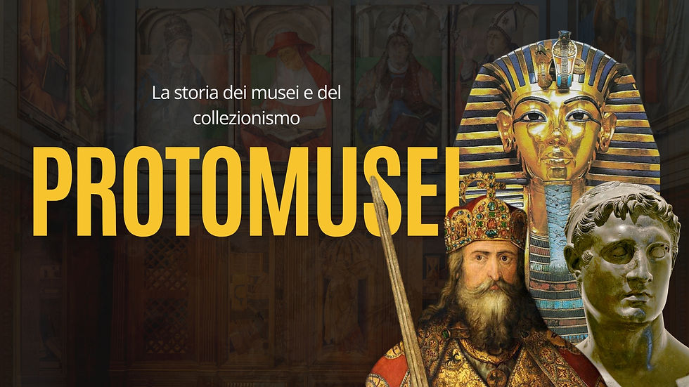 Scritta protomusei con immagine dei protagonisti dell'articolo