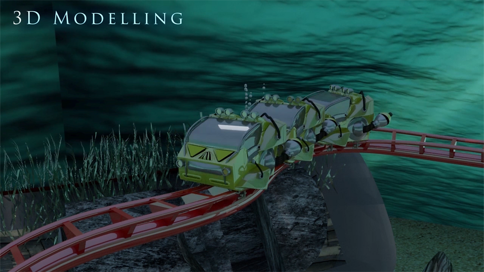 3D Modeled Rollercoaster