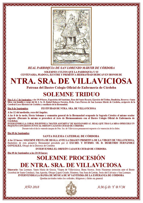 Solemnes Cultos en honor a Ntra. Sra. de Villaviciosa