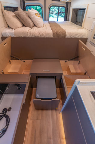 Van Conversion Toilet and Bench Seat Storage