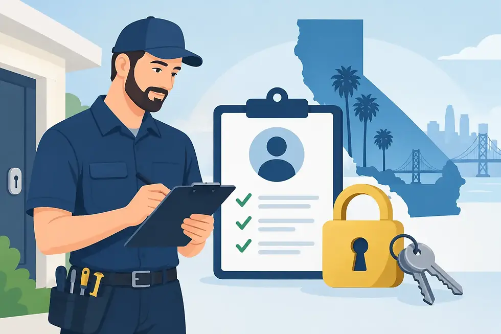Are Locksmiths Background Checked in California?