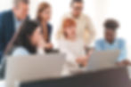 Group of diverse professionals in a modern office
