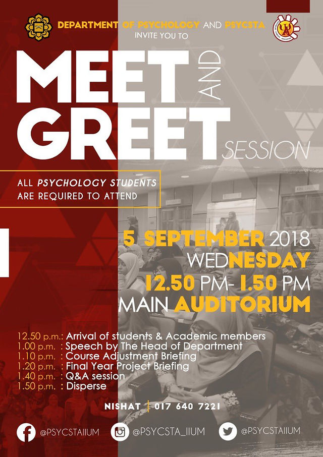 MEET AND GREET  05.09.2018