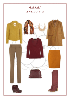 Combinazioni di colori per la tipologia calda