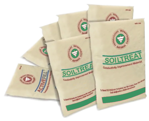 SOILTREAT backfill compound used in Chemical earthing