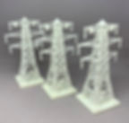 SLA光固化3D列印高細節電塔建築結構模型