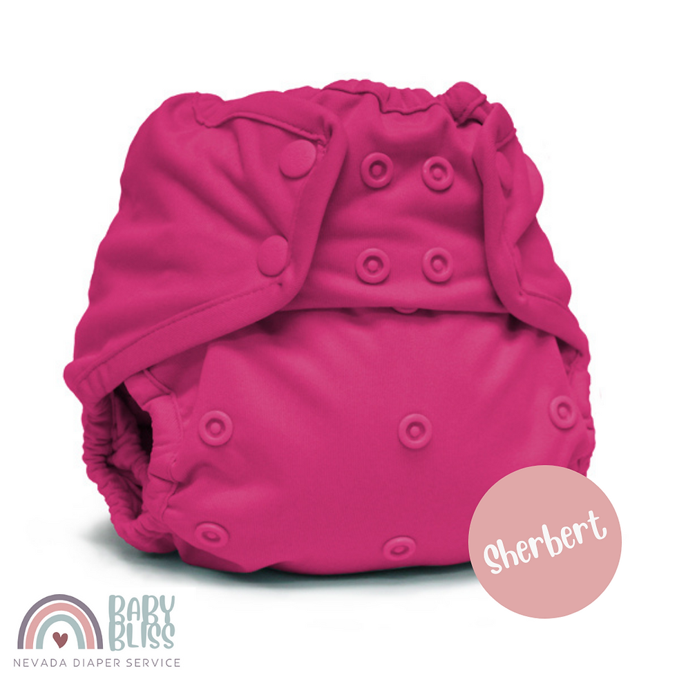 Thumbnail: Kanga care, one sizer cloth diaper cover rumparooz water resistant polyester TPU birth to potty training sherbert