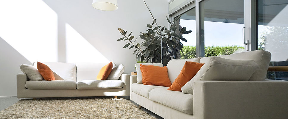 Cream sofa in a Modern Living Room