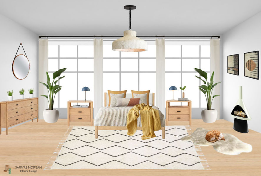 Saffyre Morgan, Interior Design, Scandinavian, Bedroom, Clean, Cosy, Danish, Norwegian, Hygge, Comfortable
