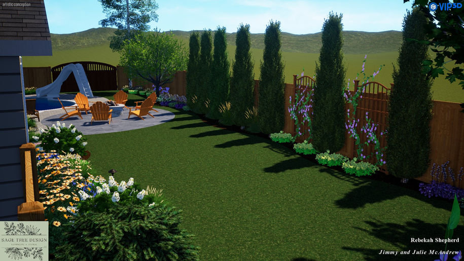 Hayden Idaho Landscape Designer 2D and 3D Rendering 
