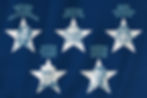 Blue poster with six white stars holding portraits and names: Thea Bowman, Mother Angelica, Saint Theodore Guerin, Father Mychal Judge, Thomas Vander Woude