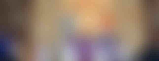 Priests in purple robes conduct a religious service with acolytes kneeling in white and red. A mural depicts a crucifixion scene.