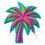 Thumbnail: UV DTF Decal Transfer -Neon Palm Tree Faux Embroidery