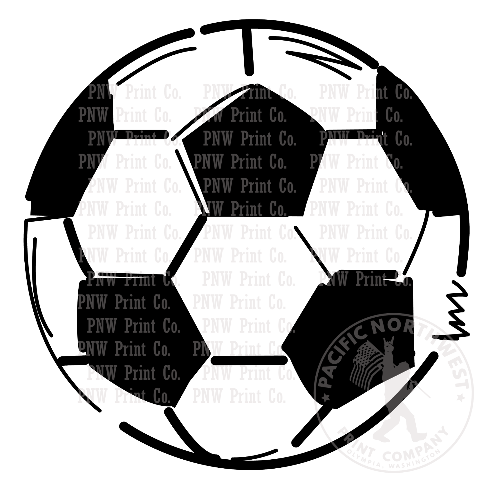 UV DTF Decal Transfer - Soccer Ball