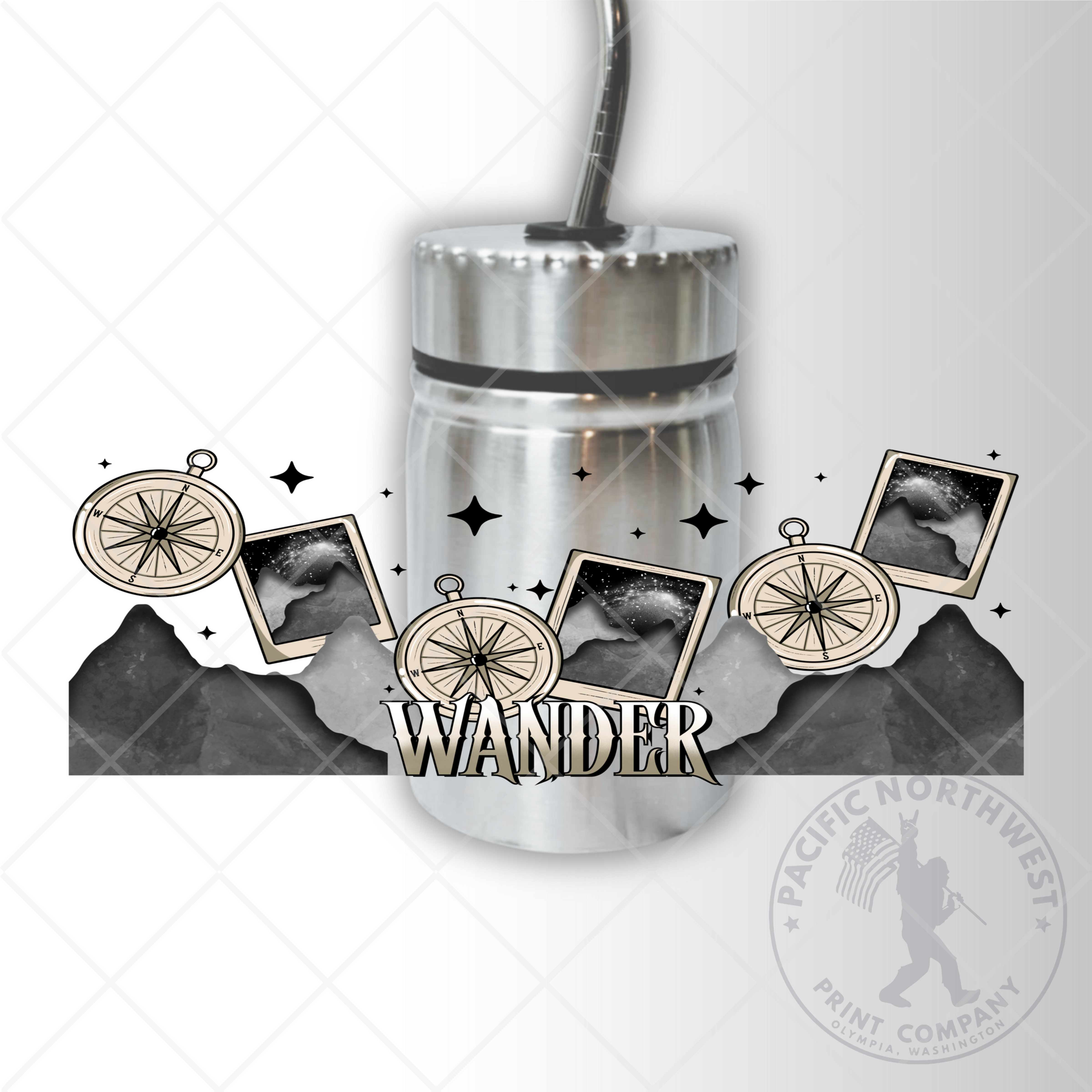 UV DTF Mini Mason Jar Wrap - Wander - 32