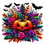 Thumbnail: Neon Floral Pumpkin-DTF Transfer