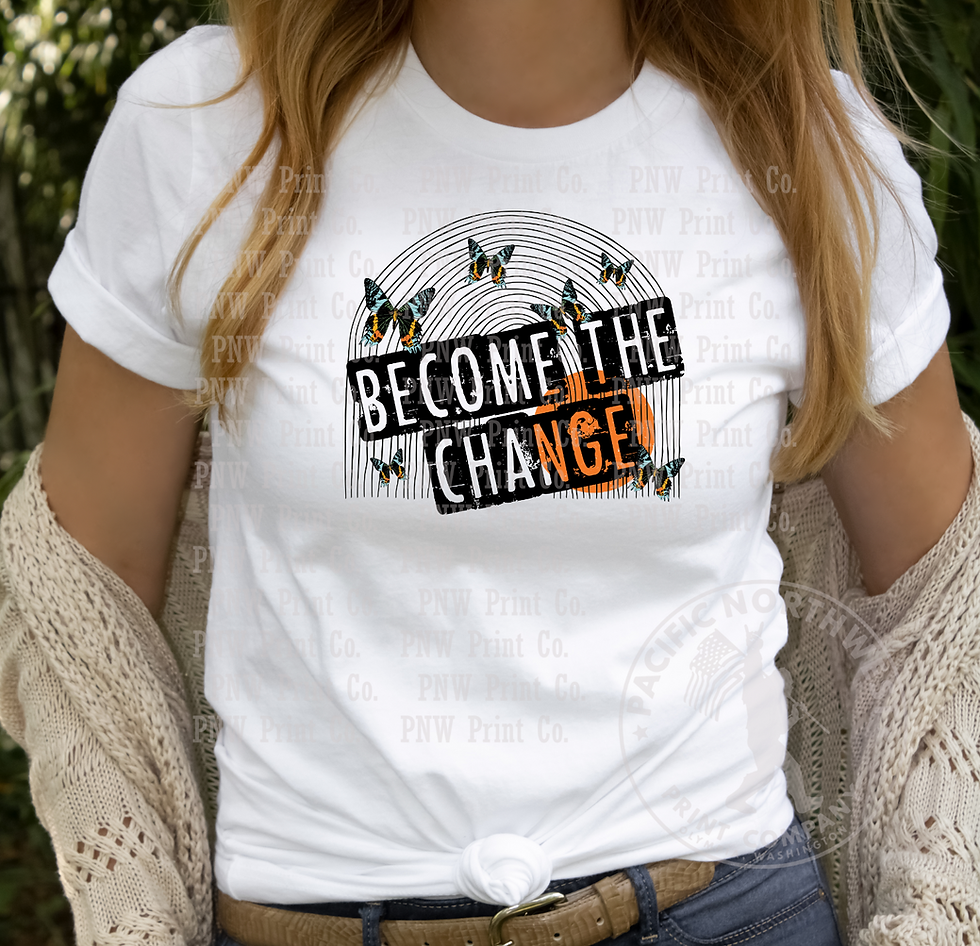 Thumbnail: Become The Change-DTF Transfer