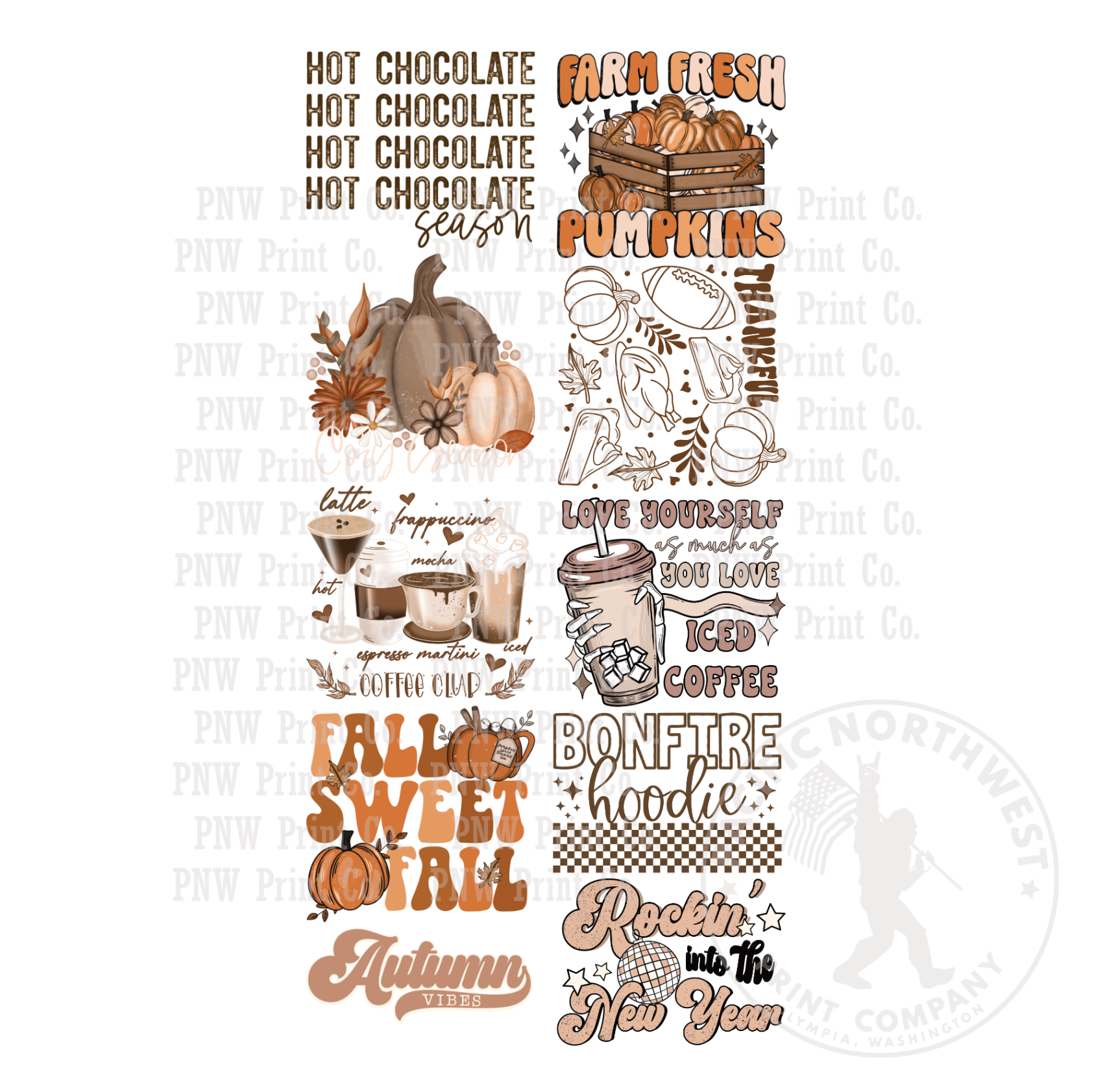 Pre-Made Gang Sheet: Everything Neutral